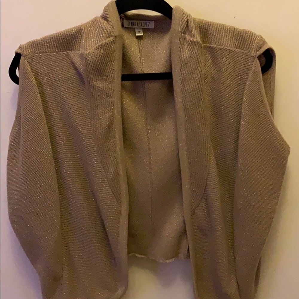 J Lo cute and casual gold beige vest